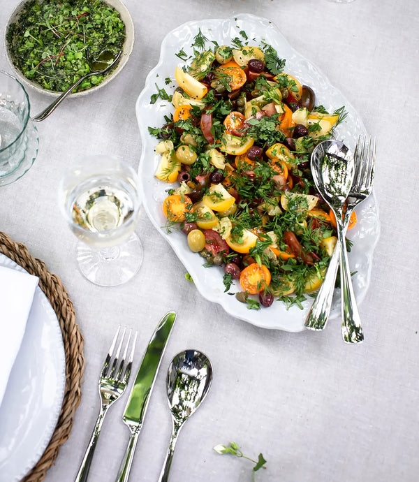 Pea, Mint and Goat's Cheese Bruschetta Salad